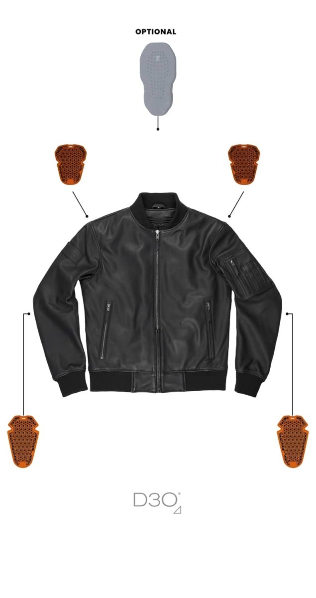 Pando Moto Falcon Leather Aviator Jacket - Black | Veloce Club