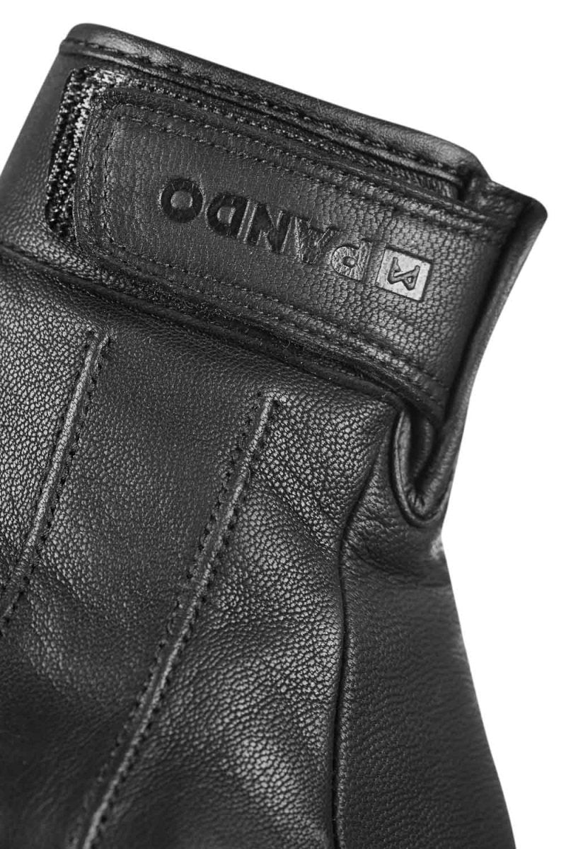 Pando Moto Ivy Leather Summer Motorcycle Gloves - Black | Veloce Club