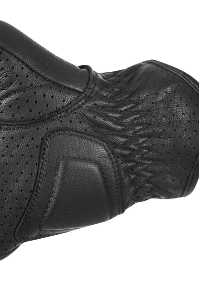 Pando Moto Ivy Leather Summer Motorcycle Gloves - Black | Veloce Club