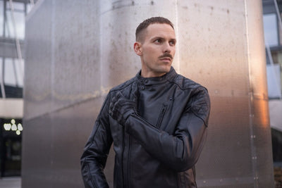 Pando Moto Ivy Leather Summer Motorcycle Gloves - Black | Veloce Club