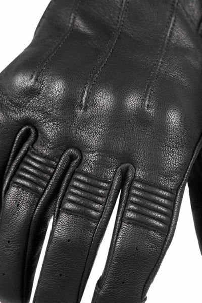 Pando Moto Ivy Leather Summer Motorcycle Gloves - Black | Veloce Club