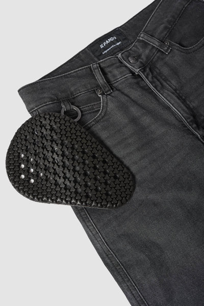 Pando Moto Kaya Slim Women's Jeans - Grey | Veloce Club