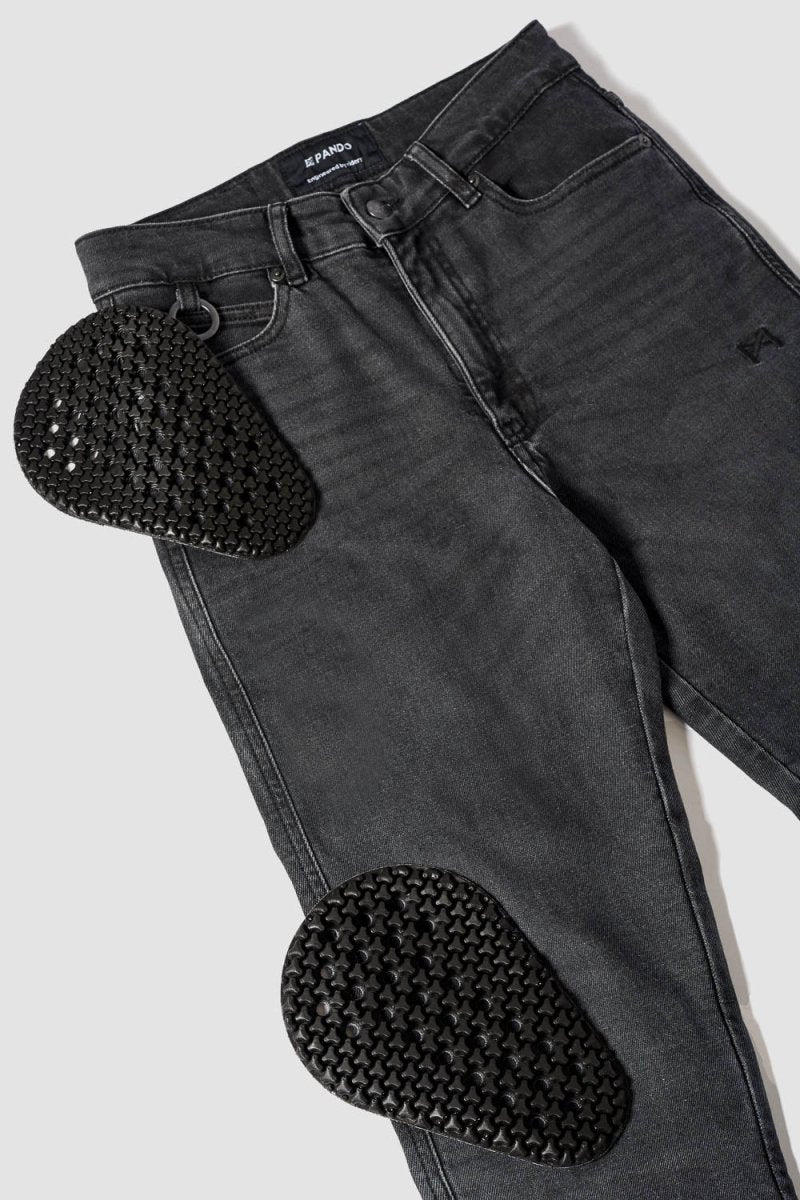 Pando Moto Kaya Slim Women's Jeans - Grey | Veloce Club