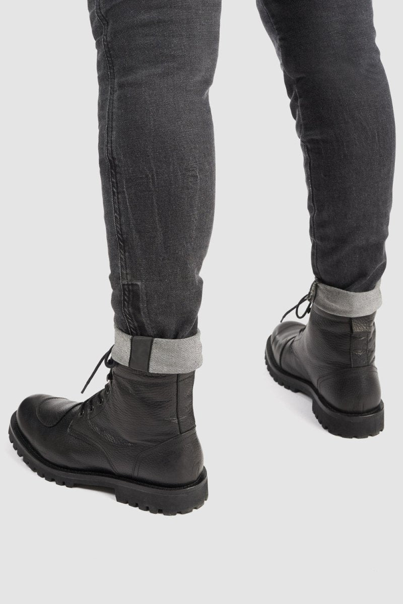 Pando Moto Kaya Slim Women's Jeans - Grey | Veloce Club