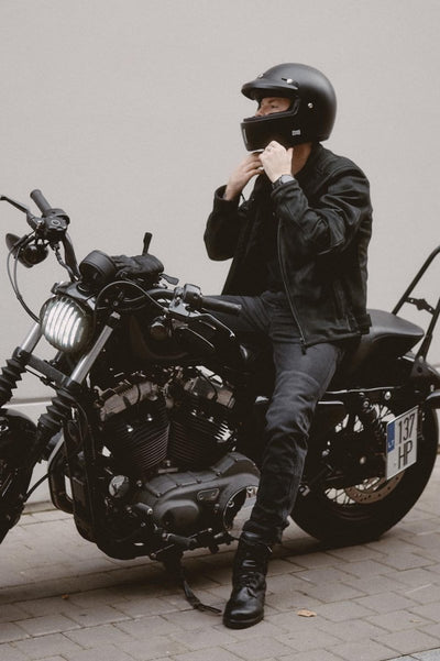 Pando Moto Robby Slim Jean in Black | Veloce Club