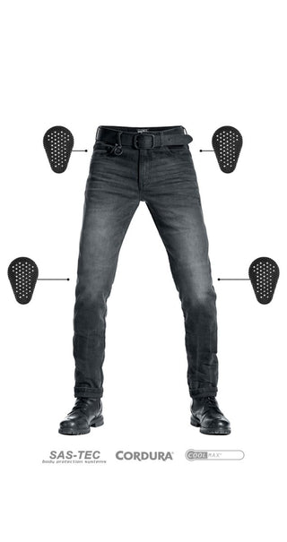 Pando Moto Robby Slim Black – Motorcycle Jeans Men’s Slim - Fit Cordura® - available at Veloce Club