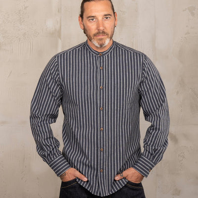 Pike Brothers 1923 Buccanoy Shirt Beppu Blue - available at Veloce Club