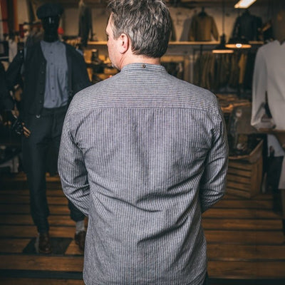 Pike Brothers 1923 Buccanoy Shirt Brisbane Blue - available at Veloce Club