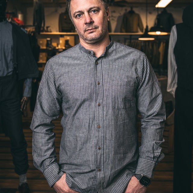 Pike Brothers 1923 Buccanoy Shirt Brisbane Blue - available at Veloce Club