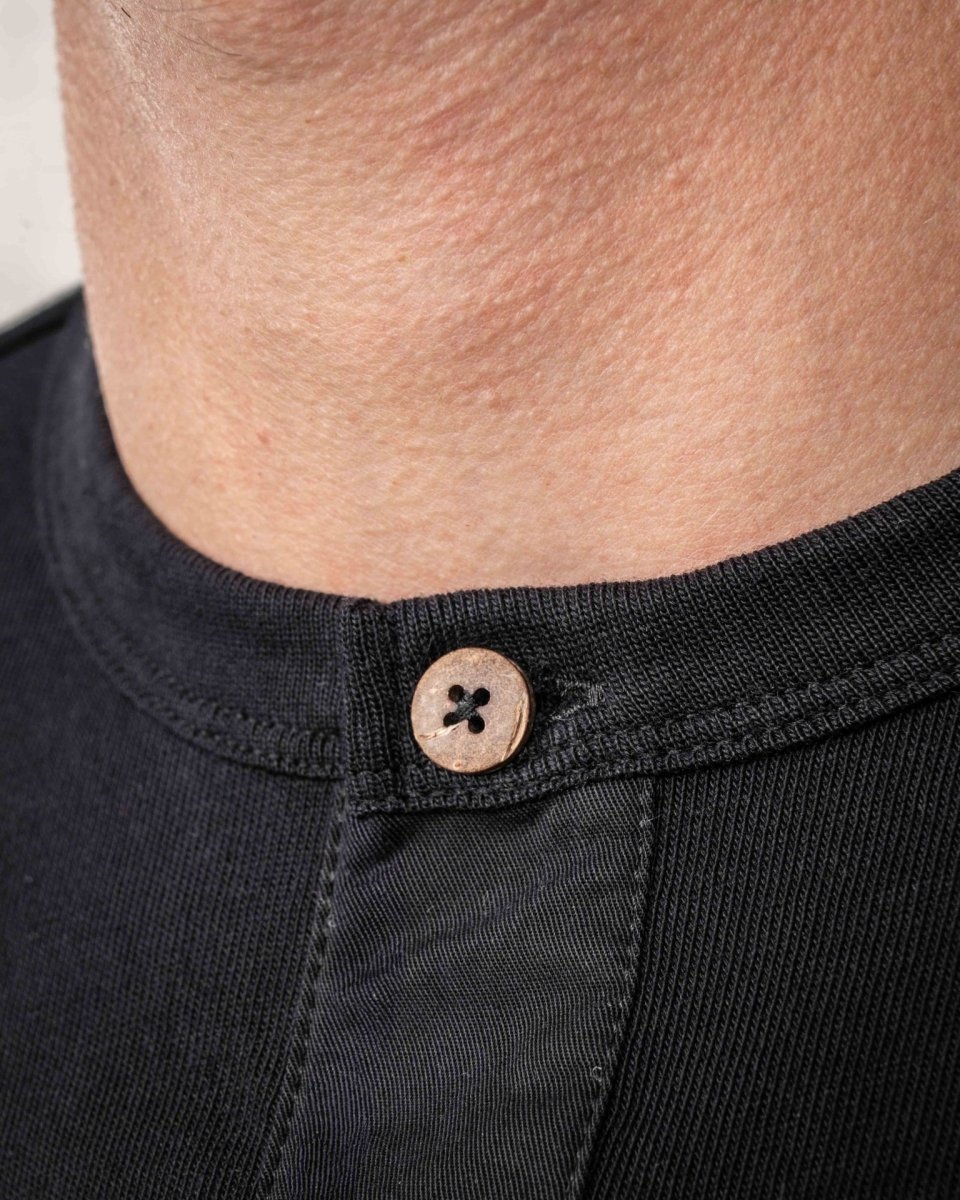 Pike Brothers 1927 Henley Shirt Deep Black | Veloce Club