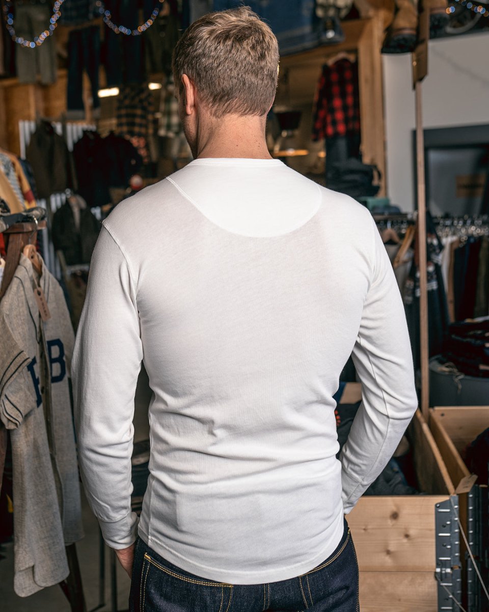 Pike Brothers 1927 Henley Shirt Ecru - available at Veloce Club