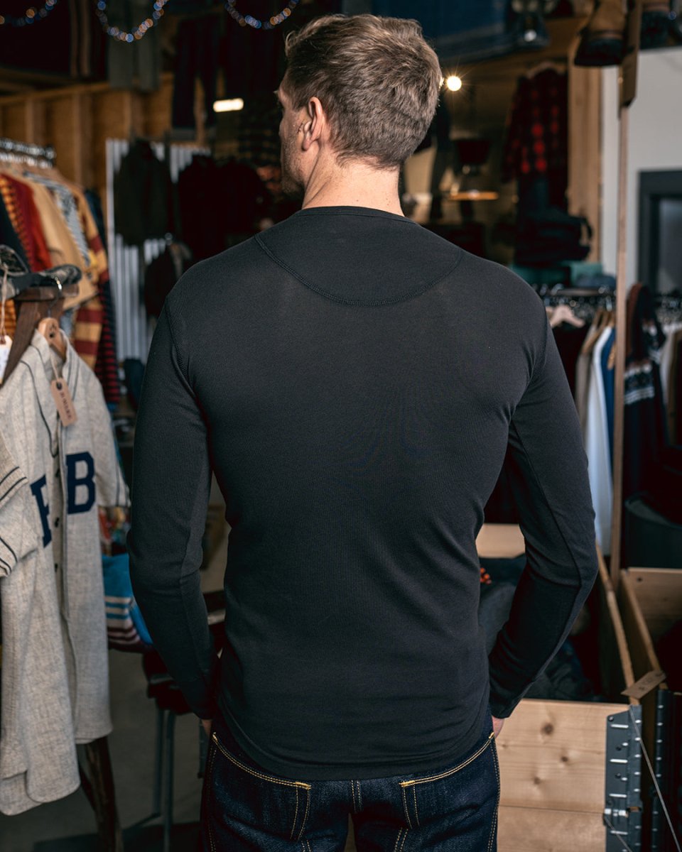 Pike Brothers 1927 Henley Shirt Faded Black - available at Veloce Club