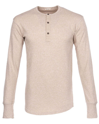 Pike Brothers 1927 Henley Shirt Long Sleeve in Oatmeal - available at Veloce Club