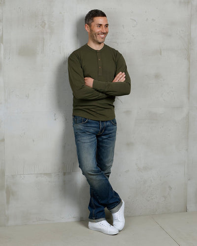 Pike Brothers 1927 Henley Shirt Mojave Green | Veloce Club