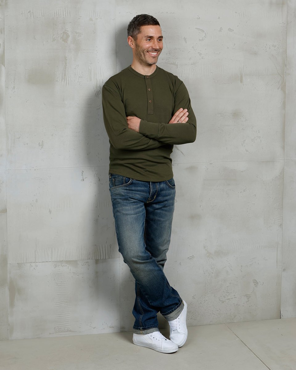 Pike Brothers 1927 Henley Shirt Mojave Green | Veloce Club