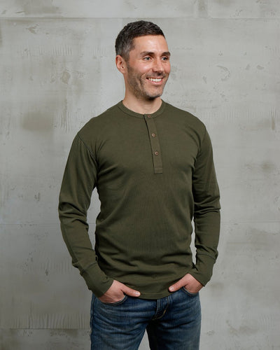 Pike Brothers 1927 Henley Shirt Mojave Green | Veloce Club
