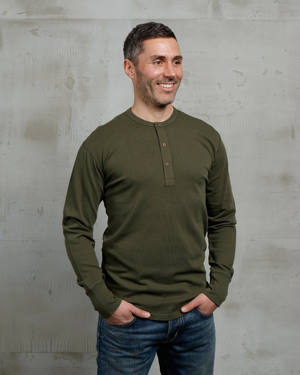 Pike Brothers 1927 Henley Shirt Mojave Green | Veloce Club