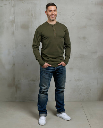 Pike Brothers 1927 Henley Shirt Mojave Green | Veloce Club