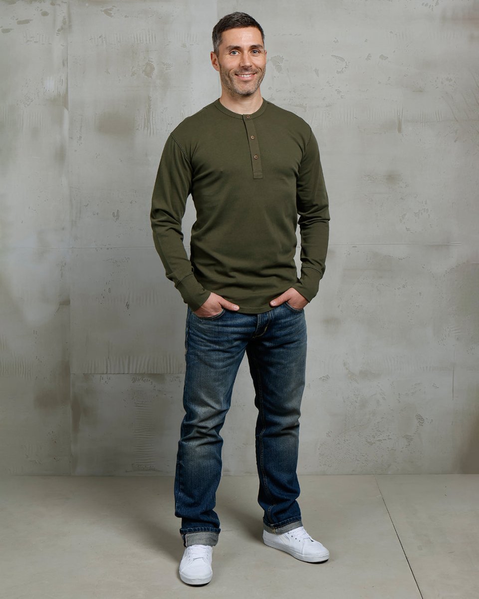 Pike Brothers 1927 Henley Shirt Mojave Green | Veloce Club