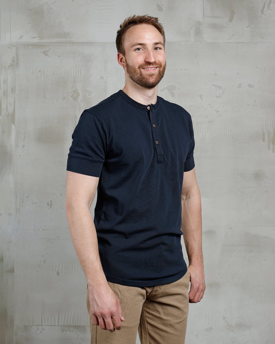 Pike Brothers 1927 Henley Short Sleeve Mojave Blue | Veloce Club