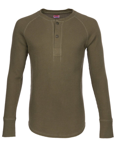 Pike Brothers 1936 Waffle Shirt Army - available at Veloce Club