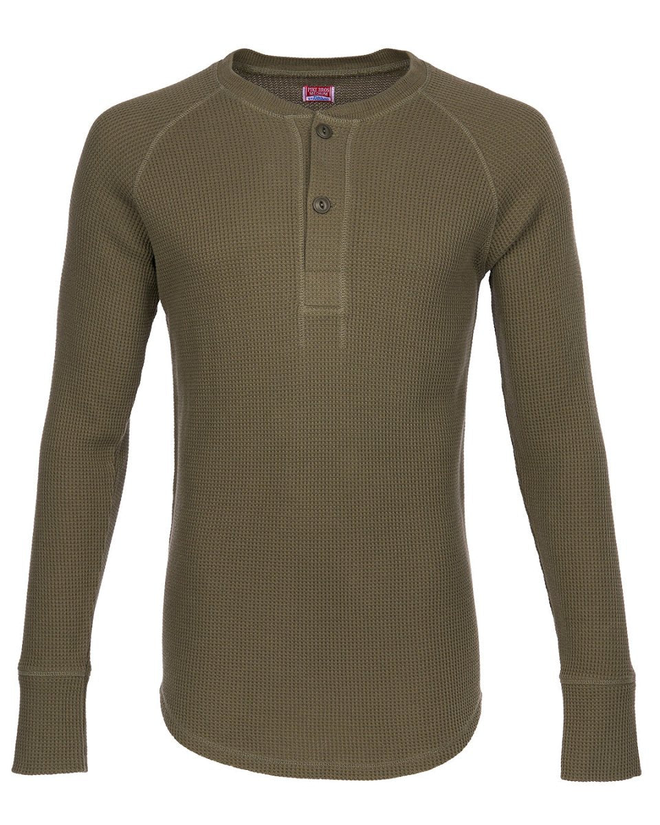 Pike Brothers 1936 Waffle Shirt Army - available at Veloce Club