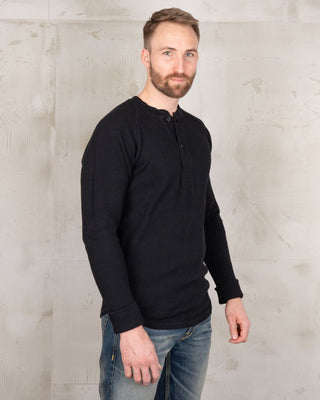 Pike Brothers 1936 Waffle Shirt Black - available at Veloce Club