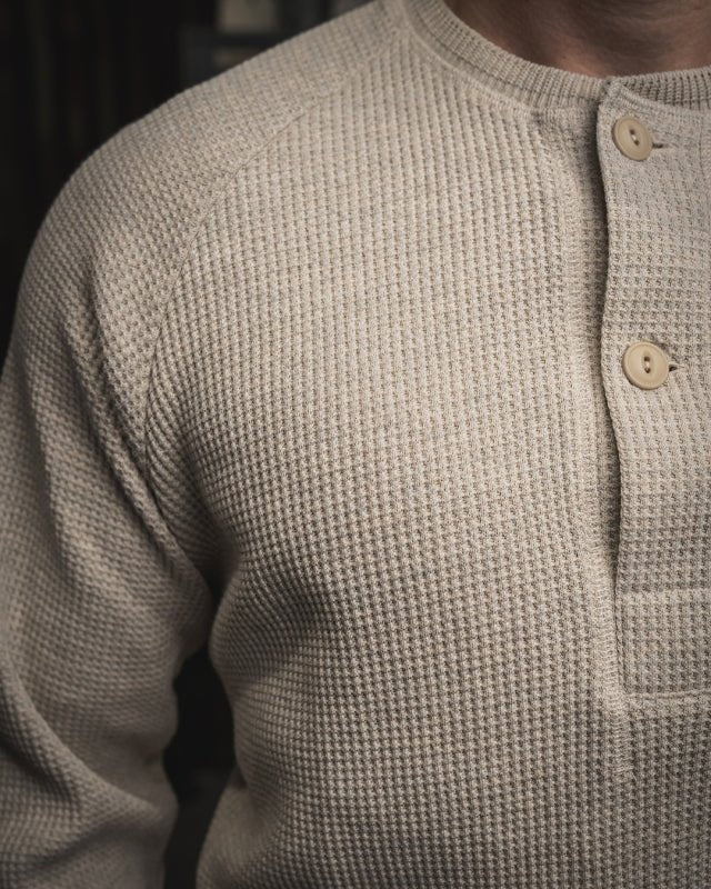 Pike Brothers 1936 Waffle Shirt Natural - available at Veloce Club