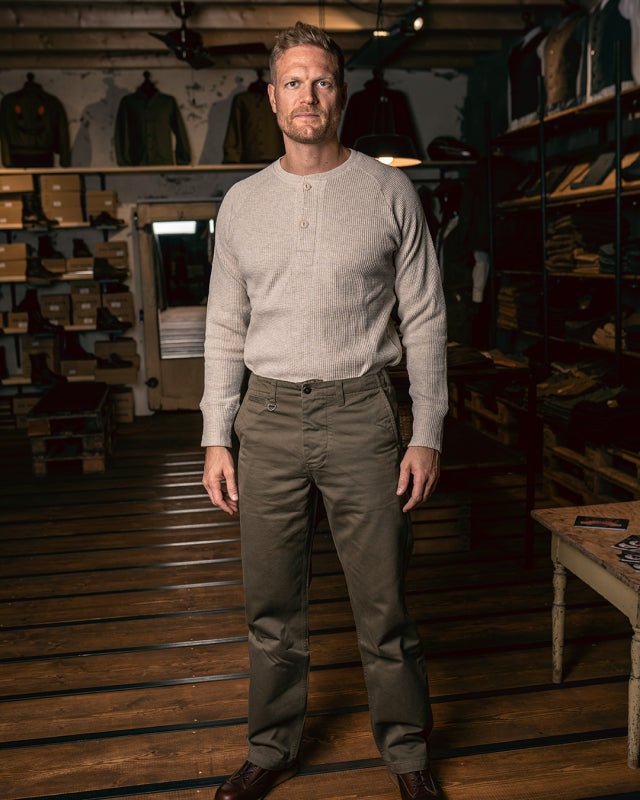 Pike Brothers 1936 Waffle Shirt Natural - available at Veloce Club