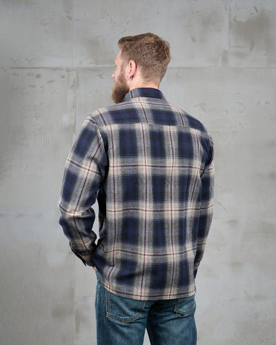 Pikes Brother's 1937 Roamer Shirt blue beige check flannel
