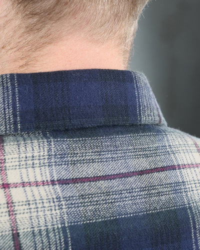Pikes Brother's 1937 Roamer Shirt blue beige check flannel
