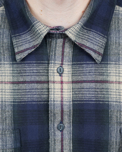 Pikes Brother's 1937 Roamer Shirt blue beige check flannel
