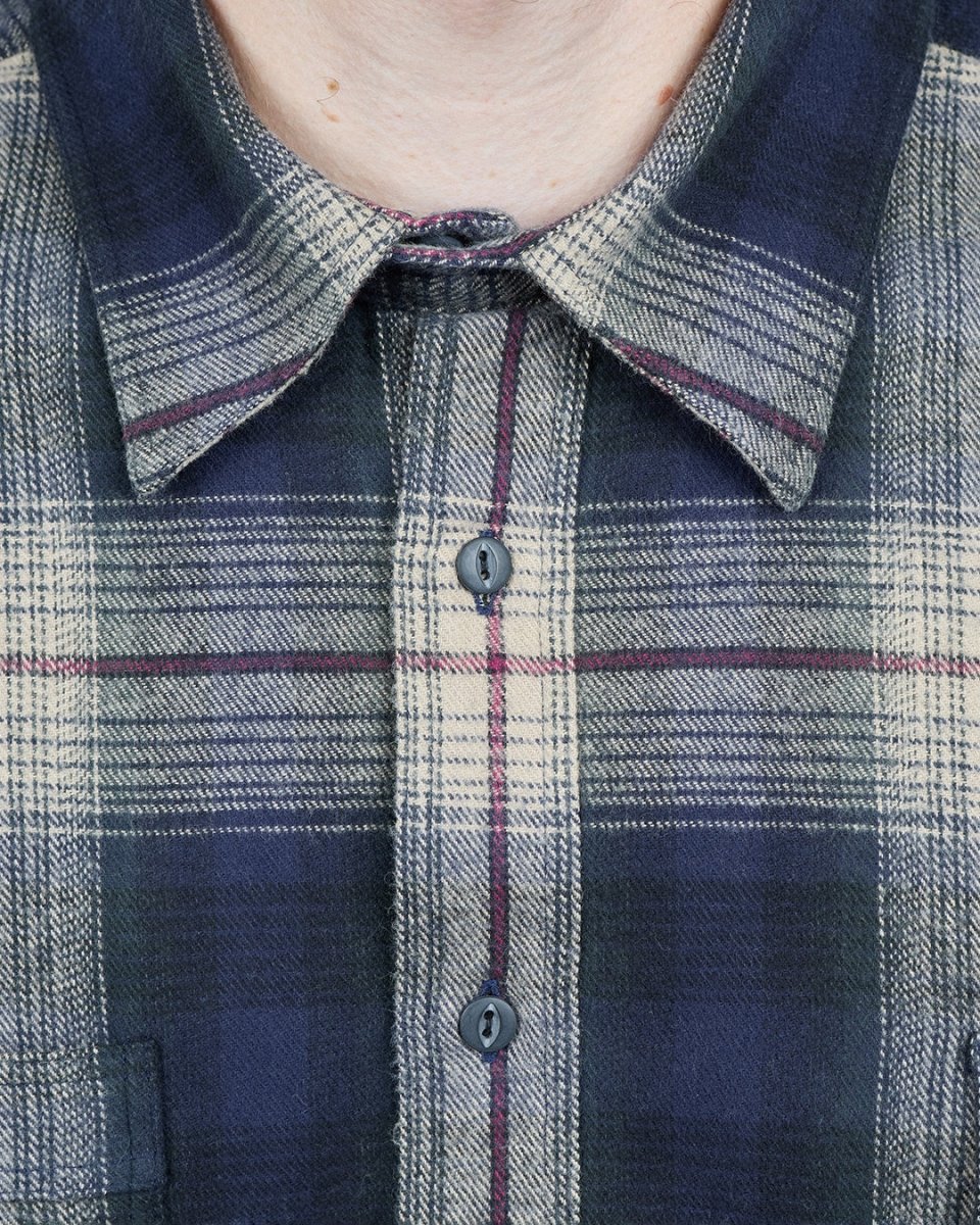 Pikes Brother's 1937 Roamer Shirt blue beige check flannel