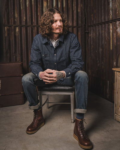 Pike Brothers 1937 Roamer Shirt Blue Wabash Denim - available at Veloce Club