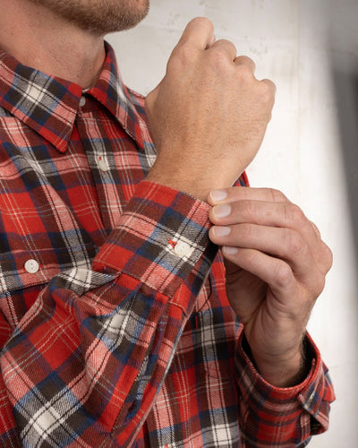 Pike Brothers 1937 Roamer Shirt Red Flannel - available at Veloce Club