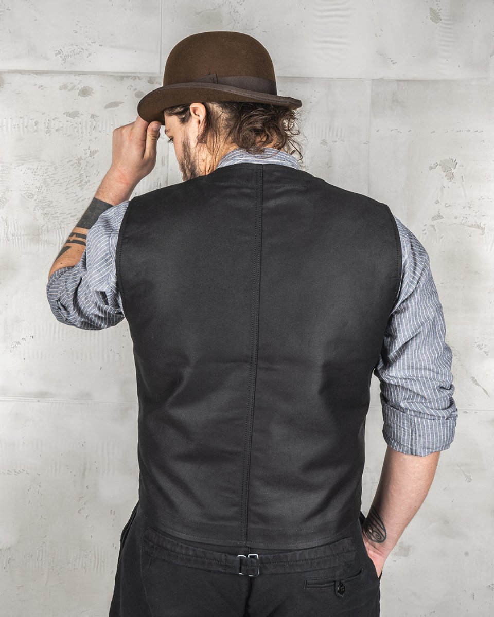 Pike Brothers 1937 Roamer Vest Elephant Skin Black | Veloce Club