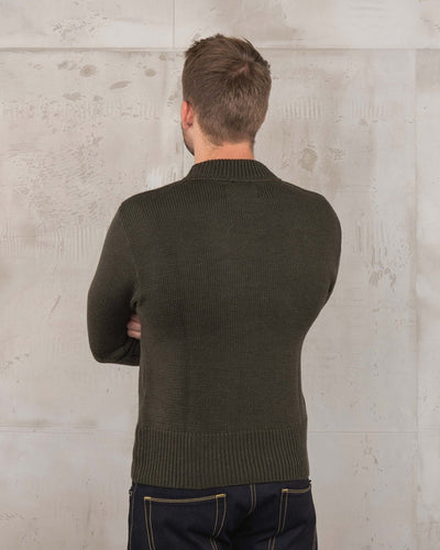 Pike Brothers 1941 USN Seaman Sweater in Olive | Veloce Club
