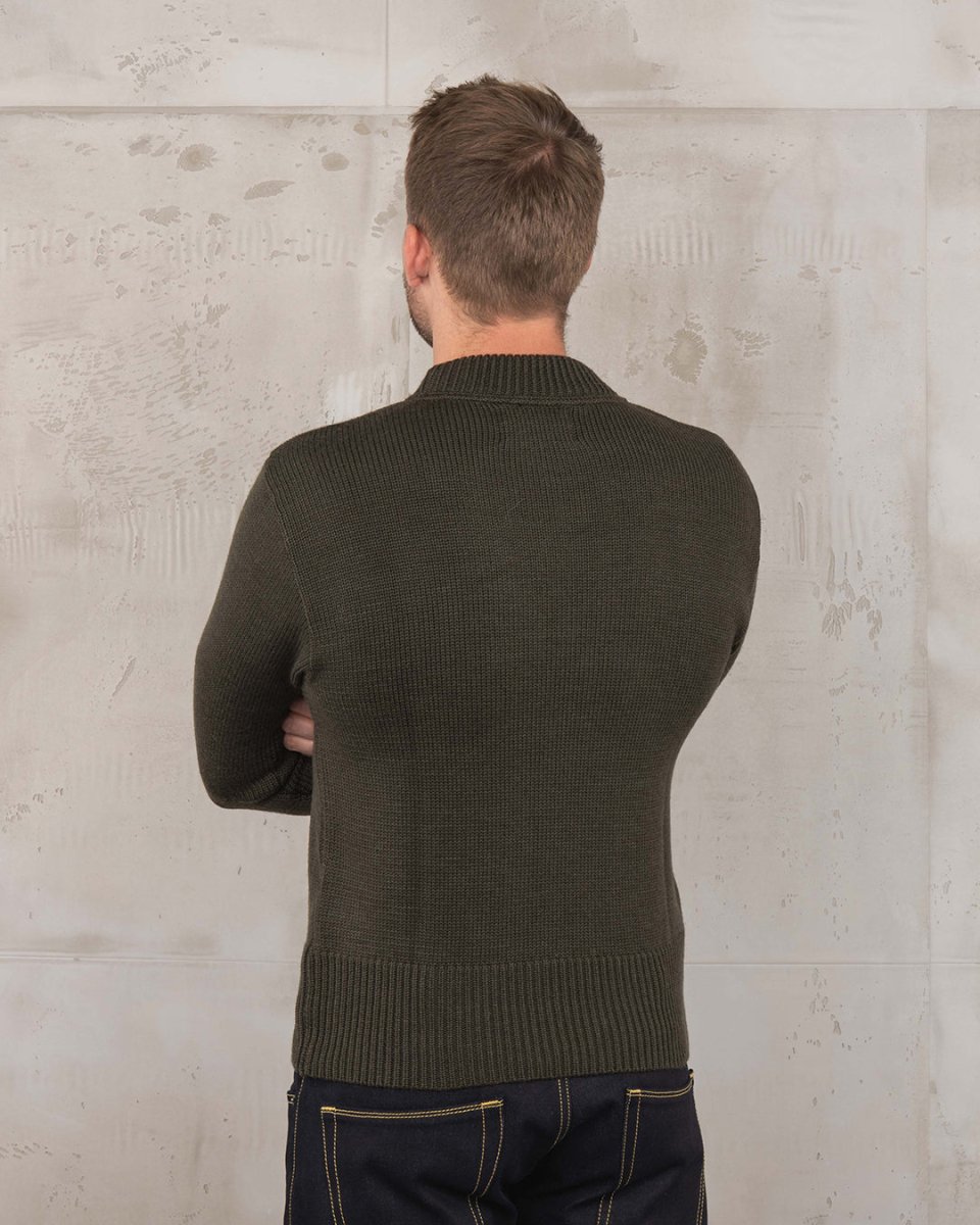 Pike Brothers 1941 USN Seaman Sweater in Olive | Veloce Club