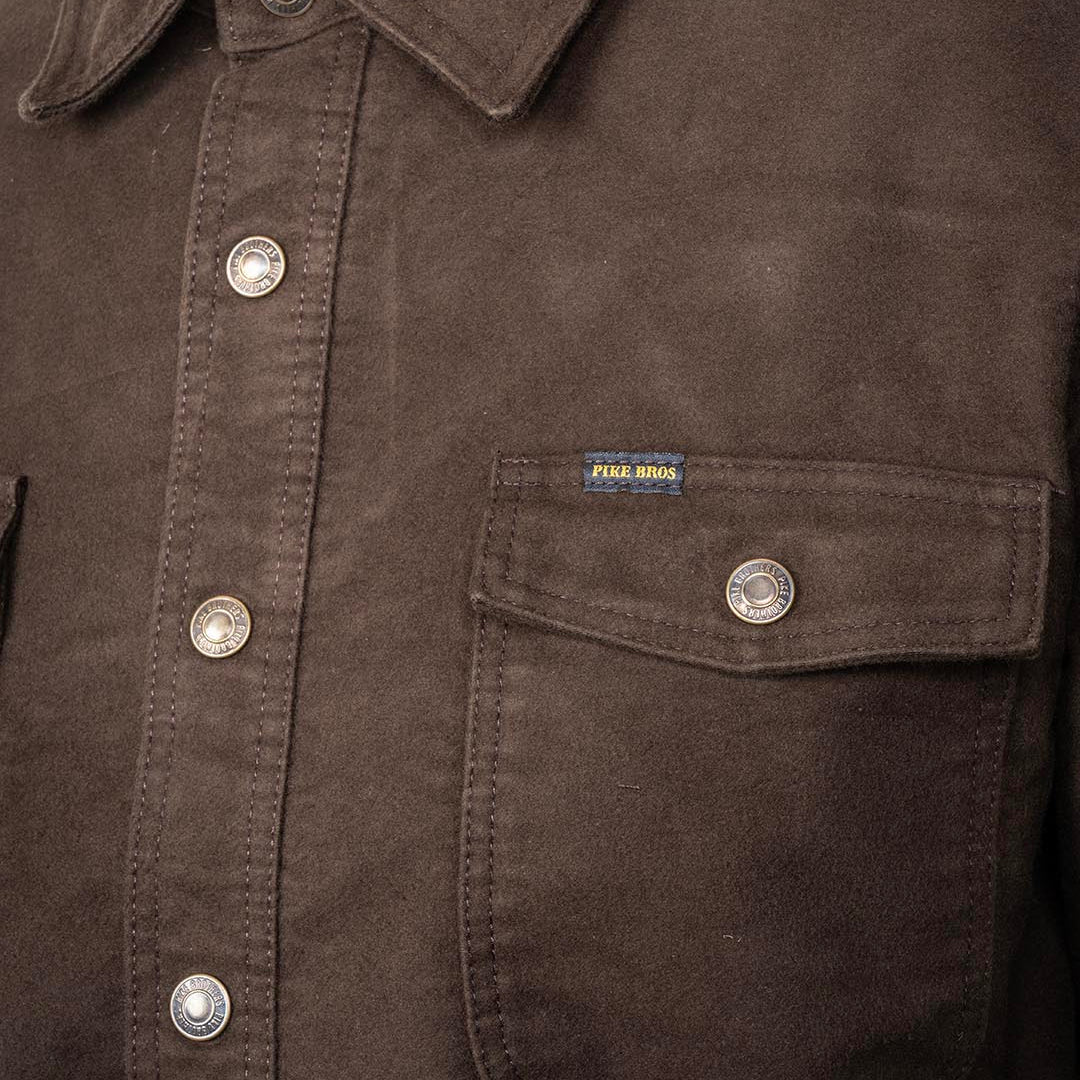 Pike Brothers 1943 CPO Moleskin Soil Brown - available at Veloce Club
