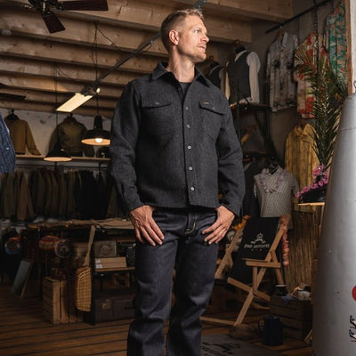 Pike Brothers 1943 CPO Shirt Atlanta Grey Wool - available at Veloce Club