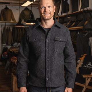 Pike Brothers 1943 CPO Shirt Atlanta Grey Wool - available at Veloce Club
