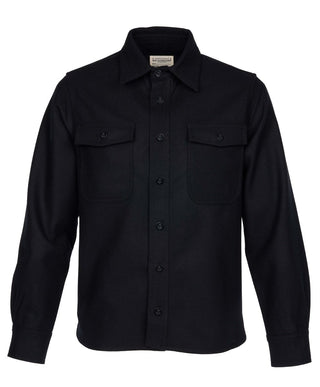 Pike Brothers 1943 CPO Shirt - Black Wool - available at Veloce Club