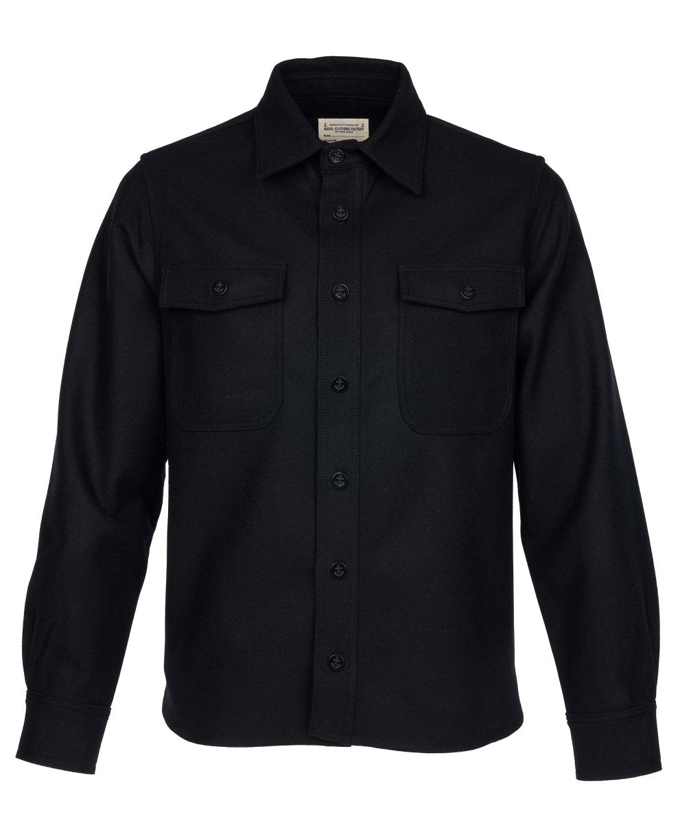 Pike Brothers 1943 CPO Shirt - Black Wool - available at Veloce Club