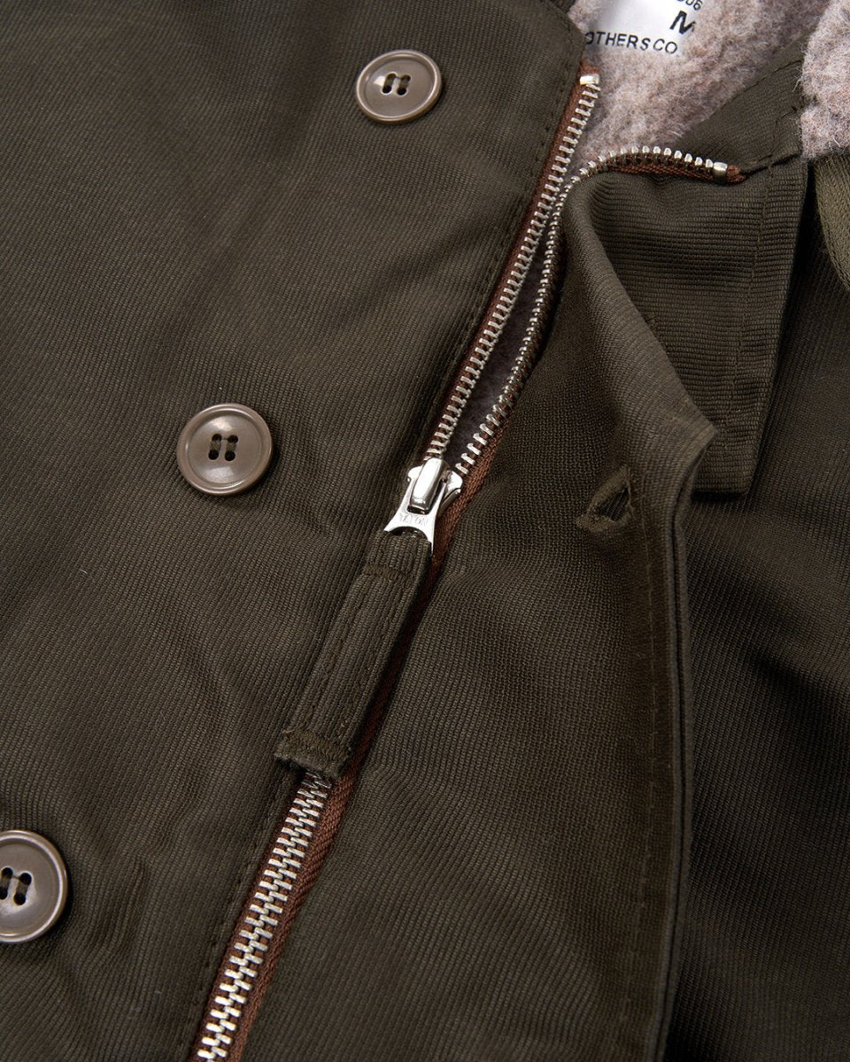 Pike Brothers 1944 N1 Deck Jacket Waxed Olive - available at Veloce Club