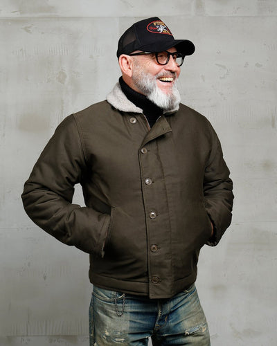Pike Brothers 1944 N1 Deck Jacket Waxed Olive | Veloce Club