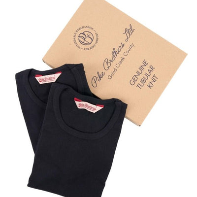 Pike Brothers 1947 Round Neck T-shirt Set Black - available at Veloce Club