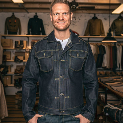 Pike Brothers 1958 Roamer Jacket 15oz indigo - available at Veloce Club
