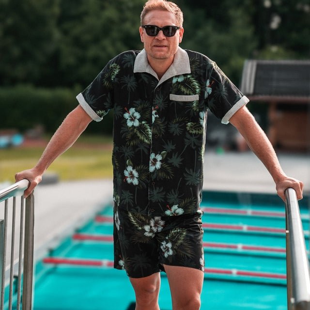 Pike Brothers 1961 Cabana Shirt Entrega Black - available at Veloce Club