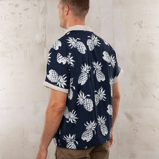 Pike Brothers 1961 Cabana Shirt Entrega Blue - available at Veloce Club