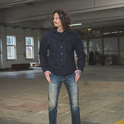 Pike Brothers 1962 OG - 107 Shirt Navy - available at Veloce Club